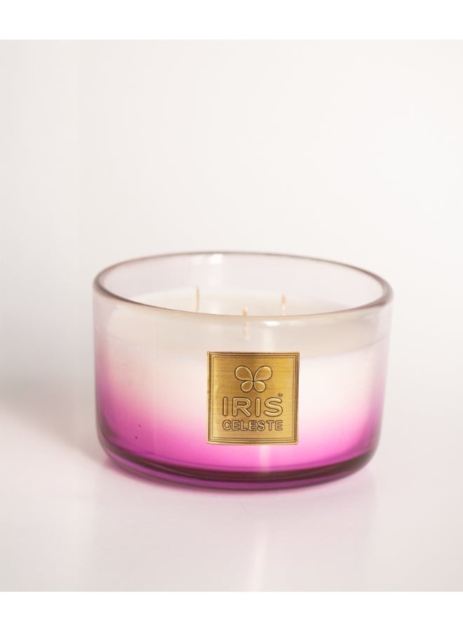 IRIS CELESTE شمعة لافندر ليلي في جرة 425 جرام - شمعة معطرة 3 فتائل 15 أونصة | 50 ساعة وقت احتراق | مثالية للهدايا، ديكور المنزل، الحفلات وعطر الغرف | مثالية لديكور غرفة المعيشة والمكتب - Image 2